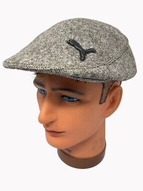 Puma Sport L / XL Tour Driver Lifestyle Wool Blend Flat Golf Cap Made In Taiwan